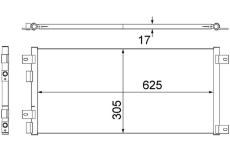 Kondenzátor, klimatizace MAHLE AC 517 000S