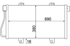 Kondenzátor, klimatizace MAHLE AC 529 000S