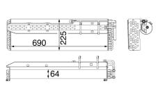 Kondenzátor, klimatizace MAHLE AC 54 000P