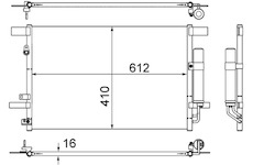 Kondenzátor, klimatizace MAHLE AC 557 000S