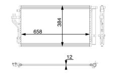 Kondenzátor, klimatizace MAHLE AC 56 000P