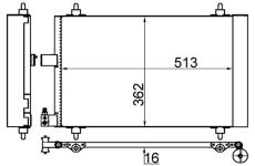 Kondenzátor, klimatizace MAHLE AC 585 001S