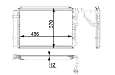 Kondenzátor klimatizácie MAHLE AC 60 000P