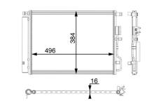 Kondenzátor, klimatizace MAHLE AC 61 000P