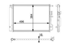 Kondenzátor, klimatizace MAHLE AC 62 000P