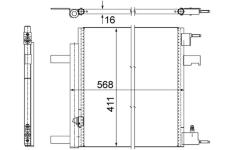 Kondenzátor, klimatizace MAHLE AC 636 000P