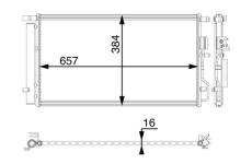 Kondenzátor, klimatizace MAHLE AC 63 000P