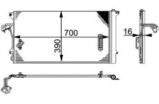 Kondenzátor, klimatizace MAHLE AC 659 000P