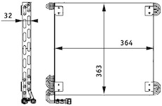 Kondenzátor, klimatizace MAHLE AC 660 000P