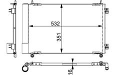 Kondenzátor klimatizácie MAHLE AC 664 000P
