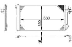Kondenzátor, klimatizace MAHLE AC 672 000P