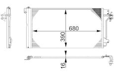 Kondenzátor, klimatizace MAHLE AC 672 000S