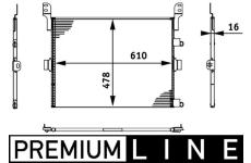 Kondenzátor klimatizácie MAHLE AC 673 000P