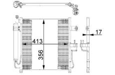 Kondenzátor, klimatizace MAHLE AC 677 000S