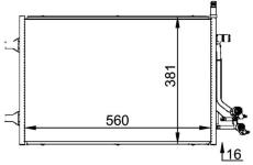 Kondenzátor klimatizácie MAHLE AC 692 000P