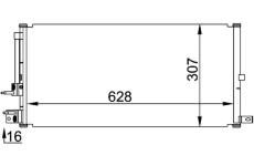 Kondenzátor, klimatizace MAHLE AC 694 000P