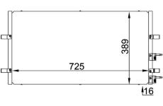 Kondenzátor, klimatizace MAHLE AC 695 000P
