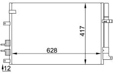 Kondenzátor klimatizácie MAHLE AC 696 000P