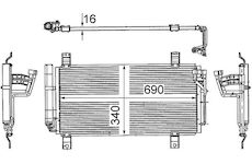 Kondenzátor, klimatizace MAHLE AC 714 000S