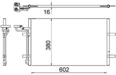 Kondenzátor, klimatizace MAHLE AC 725 000S