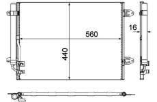 Kondenzátor, klimatizace MAHLE AC 733 000P