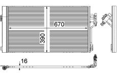 Kondenzátor, klimatizace MAHLE AC 761 000P