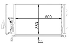 Kondenzátor, klimatizace MAHLE AC 778 000S