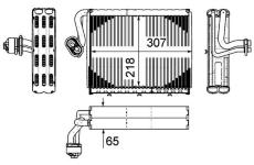 Výparník, klimatizace MAHLE AE 108 000P