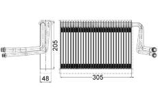 Výparník, klimatizace MAHLE AE 113 000S
