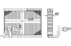 Výparník, klimatizace MAHLE AE 124 000P