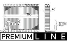 Výparník, klimatizace MAHLE AE 124 000P