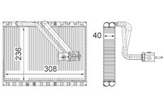 Výparník, klimatizace MAHLE ORIGINAL AE 128 000P