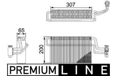 Výparník, klimatizace MAHLE AE 146 000P