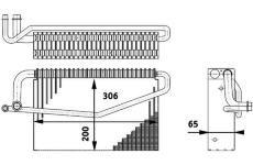 Výparník, klimatizace MAHLE AE 60 000P