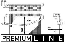 Výparník, klimatizace MAHLE AE 60 000P