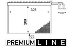 Výparník klimatizácie MAHLE AE 63 000P