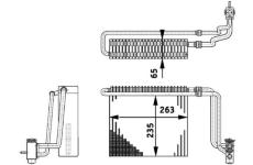 Výparník, klimatizace MAHLE AE 65 000P