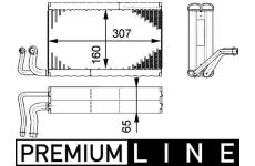 Výparník, klimatizace MAHLE AE 68 000P