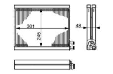 Výparník, klimatizace MAHLE ORIGINAL AE 71 000S
