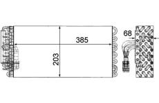 Výparník, klimatizace MAHLE AE 72 000P