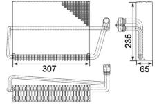 Výparník, klimatizace MAHLE AE 83 000P