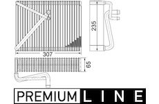 Výparník, klimatizace MAHLE ORIGINAL AE 87 000P