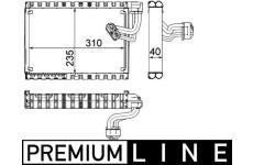 Výparník, klimatizace MAHLE AE 89 000P