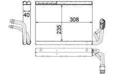 Výparník, klimatizace MAHLE AE 91 000P