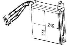 Výparník, klimatizace MAHLE AE 95 000P