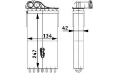 Výměník tepla, vnitřní vytápění MAHLE AH 112 000P
