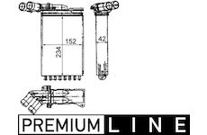 Výměník tepla, vnitřní vytápění MAHLE AH 116 000P