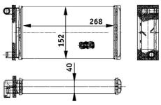 Výměník tepla, vnitřní vytápění MAHLE AH 121 000P