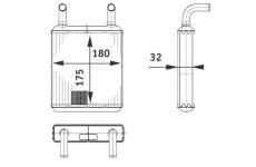 Výměník tepla, vnitřní vytápění MAHLE AH 132 000P