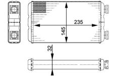 Výměník tepla, vnitřní vytápění MAHLE AH 138 000P